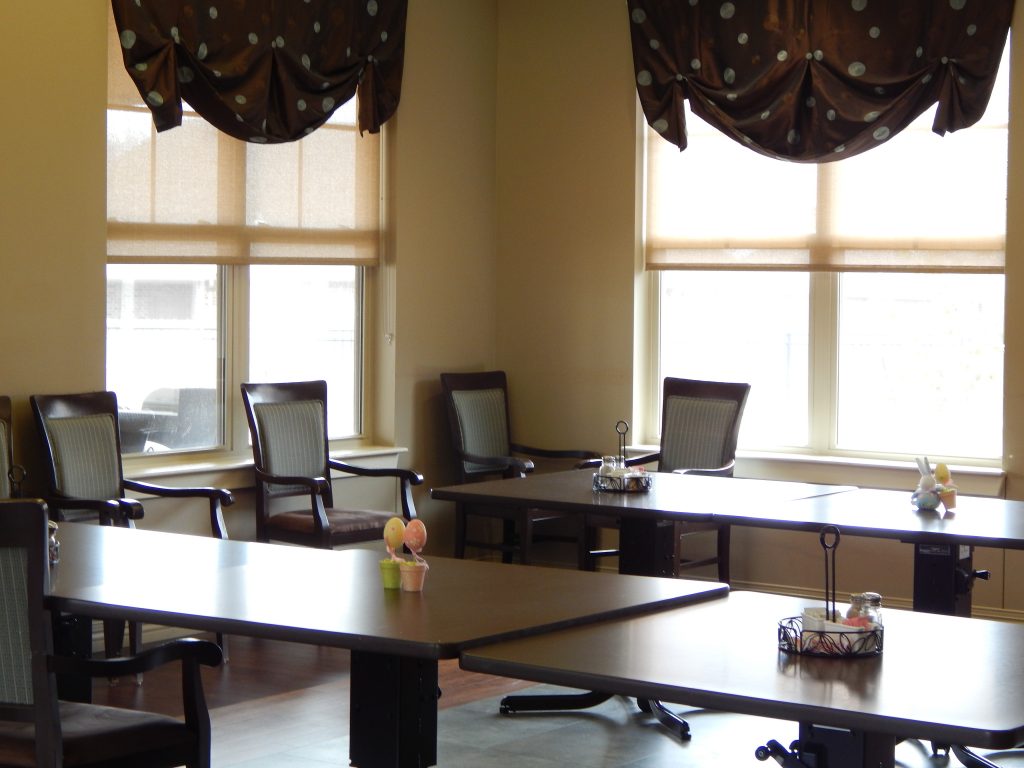 Dining area at a skilled nursing facility